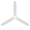Wac Blitzen 3-Blade Smart Ceiling Fan 54in Matte White with 3000K LED Light Kit and Remote Control F-060